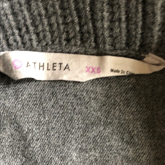 Athleta Kennewick Gray Cowl Neck Merino Wool Blend Short Sleeve Top XXS - Picture 4 of 8